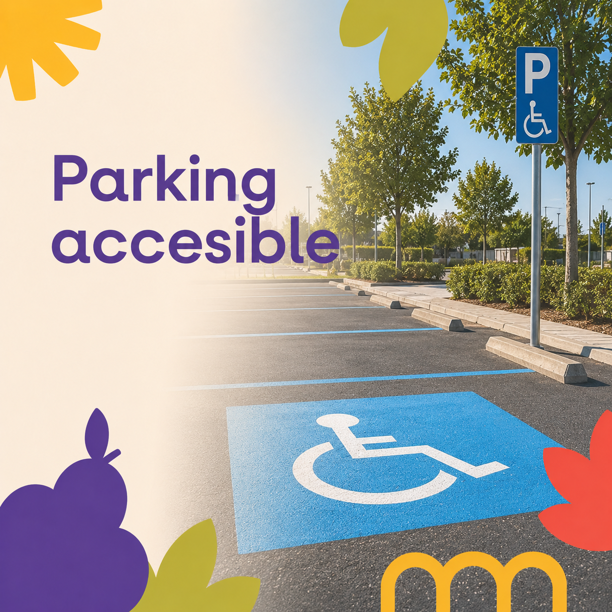 Parking accessible to people with reduced mobility