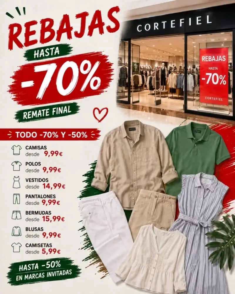 Oferta Rebajas Cortefiel -70%